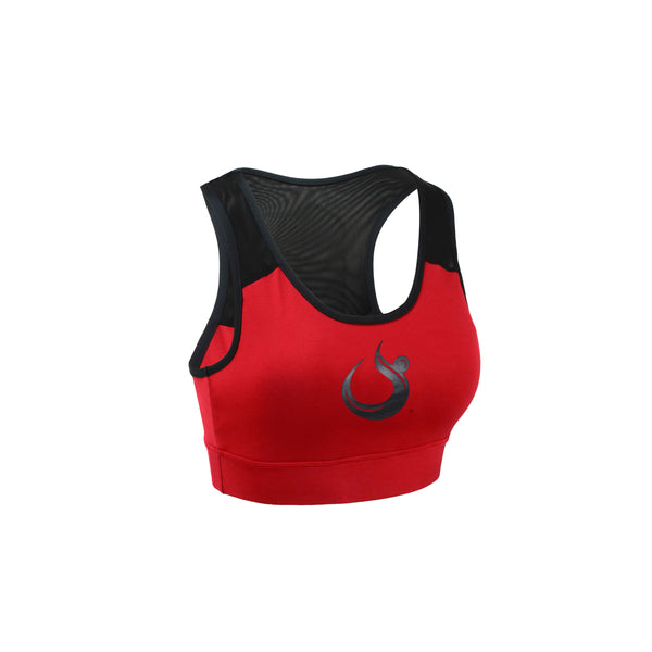 [TOP : HTU100] HOTWORX MESH RACER BACK CROP BRA / RED