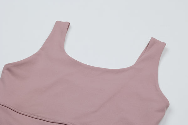 [TOP : HTK016] HOTWORX LUCY BASIC CROP TOP / MISTY ROSE