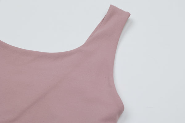 [TOP : HTK016] HOTWORX LUCY BASIC CROP TOP / MISTY ROSE