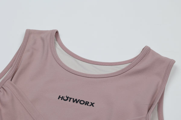 [TOP : HTK019] HOTWORX PEONY SHIRRING CROP TOP / ANTIQUE PINK