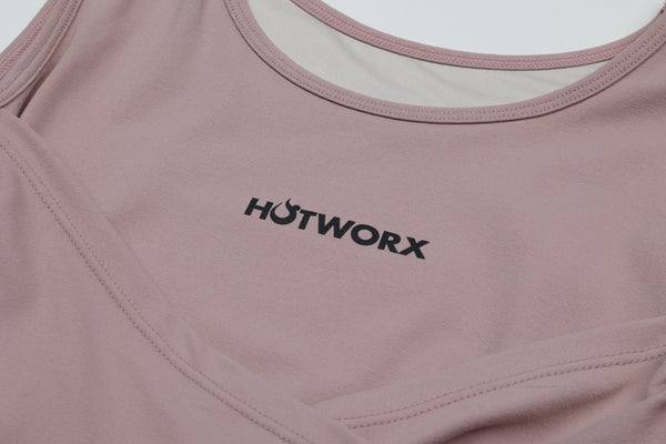 [TOP : HTK019] HOTWORX PEONY SHIRRING CROP TOP / ANTIQUE PINK