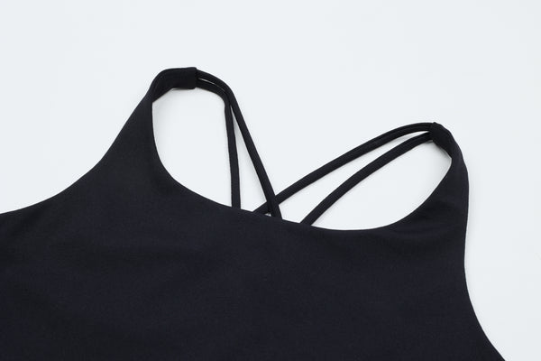 [TOP : HTK020] HOTWORX STRAP ACTIVE TANK TOP / BLACK