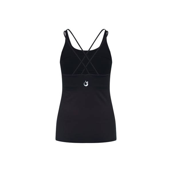 [TOP : HTK020] HOTWORX STRAP ACTIVE TANK TOP / BLACK