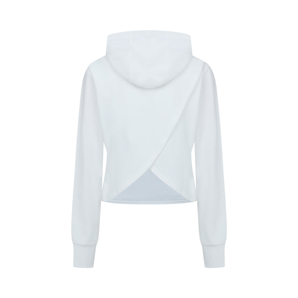 [TOP : HL017] HOTWORX BACK CROSS AERO HOODY / WHITE