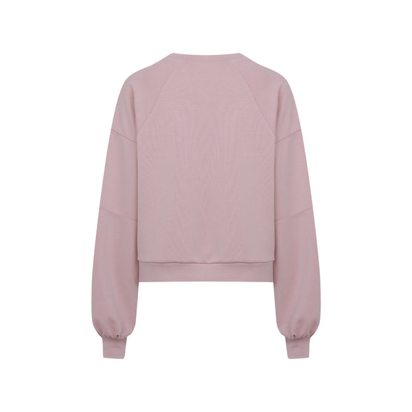 [TOP : HL015] HOTWORX SOFTY CROSS SWEATSHIRT / DOWN PINK