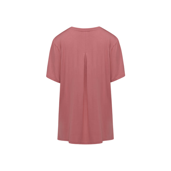 [TOP : HL014] HOTWORX PINTUCK HALF SLEEVE T-SHIRTS / DRY ROSE