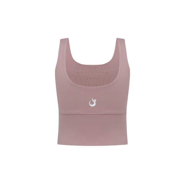 [TOP : HTK016] HOTWORX LUCY BASIC CROP TOP / MISTY ROSE