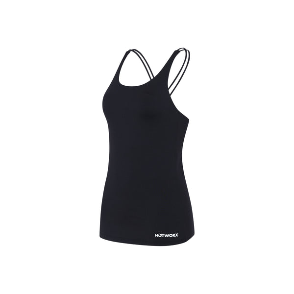 [TOP : HTK020] HOTWORX STRAP ACTIVE TANK TOP / BLACK