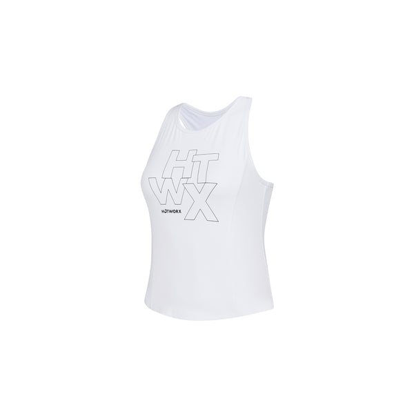 [TOP : HTK014] HOTWORX RACER BACK TANK TOP / WHITE