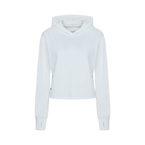 [TOP : HL017] HOTWORX BACK CROSS AERO HOODY / WHITE