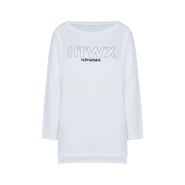 [TOP : HL018] HOTWORX AERO LONG SLEEVE T-SHIRTS / WHITE