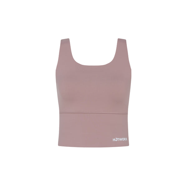 [TOP : HTK016] HOTWORX LUCY BASIC CROP TOP / MISTY ROSE