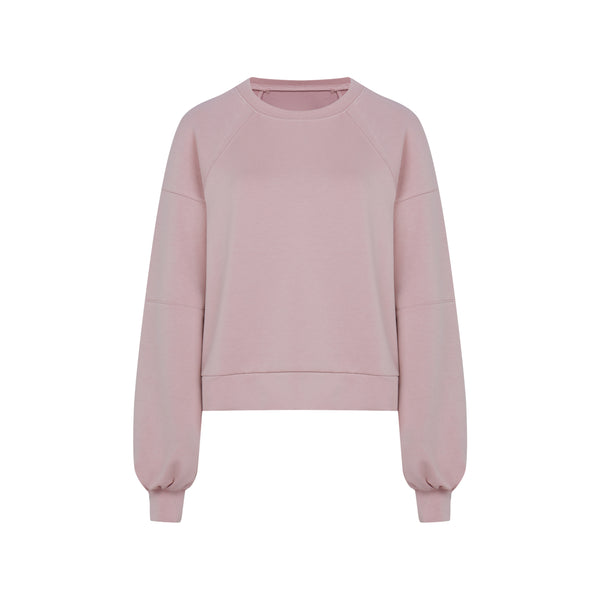 [TOP : HL015] HOTWORX SOFTY CROSS SWEATSHIRT / DOWN PINK