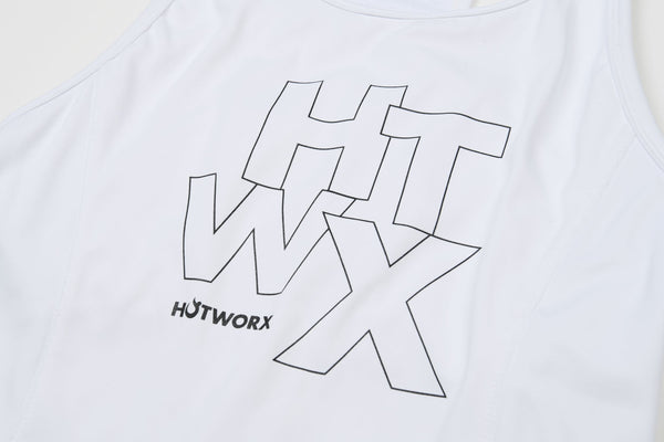 [TOP : HTK014] HOTWORX RACER BACK TANK TOP / WHITE