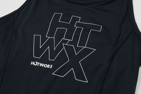 [TOP : HTK014] HOTWORX RACER BACK TANK TOP / BLACK