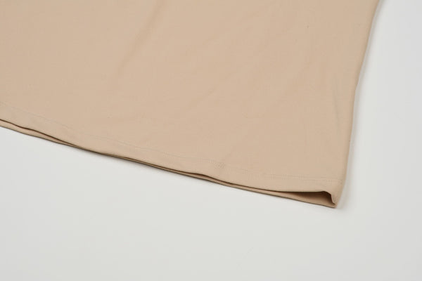 [TOP : HTK015] HOTWORX BASIC HALF SLEEVE TOP / SAND BEIGE