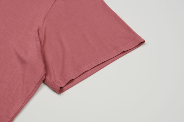 [TOP : HL014] HOTWORX PINTUCK HALF SLEEVE T-SHIRTS / DRY ROSE