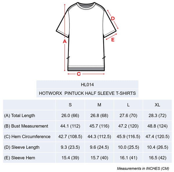 [TOP : HL014] HOTWORX PINTUCK HALF SLEEVE T-SHIRTS / DRY ROSE