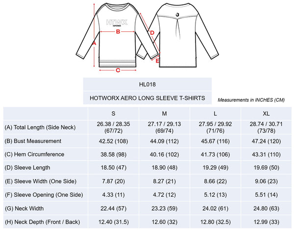 [TOP : HL018] HOTWORX AERO LONG SLEEVE T-SHIRTS / WHITE