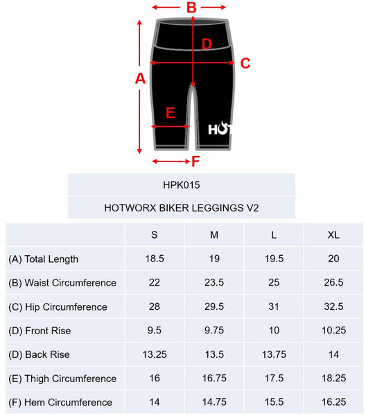 [BOTTOM : HPK015] HOTWORX BIKER LEGGINGS V2 / BLACK