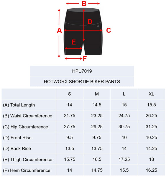 [BOTTOM : HPU7019] HOTWORX SHORTIE BIKER PANTS / BLACK