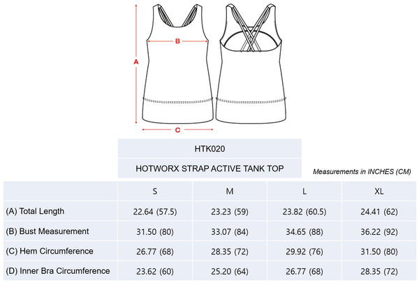 [TOP : HTK020] HOTWORX STRAP ACTIVE TANK TOP / BLACK