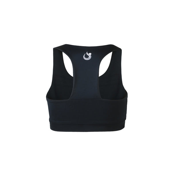 [TOP : HTU1006] HOTWORX SILVER T-BACK BRA TOP / BLACK