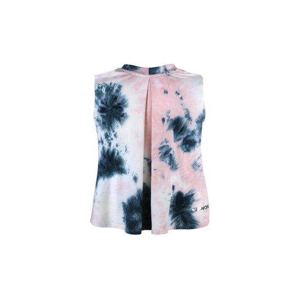 [TOP : HTU2007] HOTWORX TIE DYE SLEEVELESS COVER-UP / PINK CHARCOAL