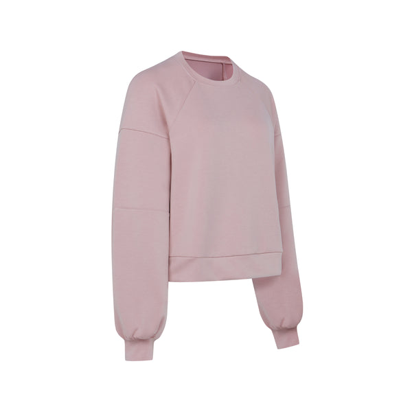 [TOP : HL015] HOTWORX SOFTY CROSS SWEATSHIRT / DOWN PINK