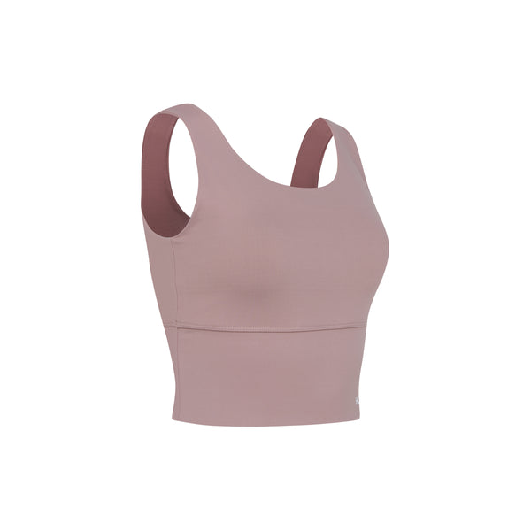 [TOP : HTK016] HOTWORX LUCY BASIC CROP TOP / MISTY ROSE