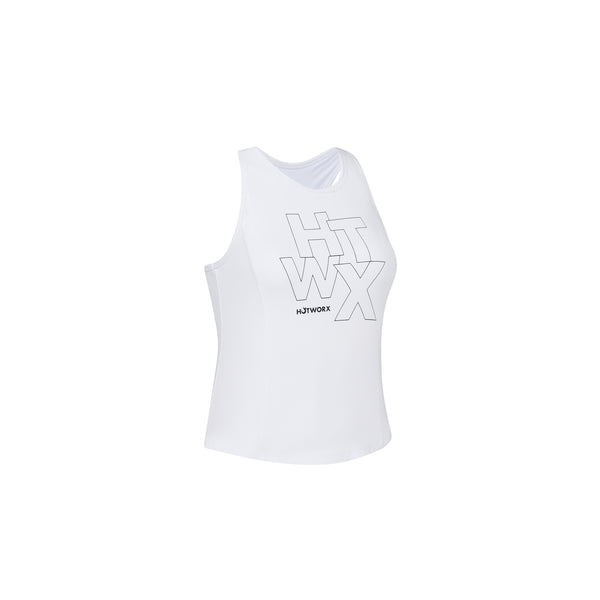 [TOP : HTK014] HOTWORX RACER BACK TANK TOP / WHITE