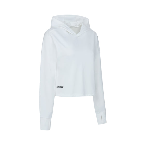 [TOP : HL017] HOTWORX BACK CROSS AERO HOODY / WHITE